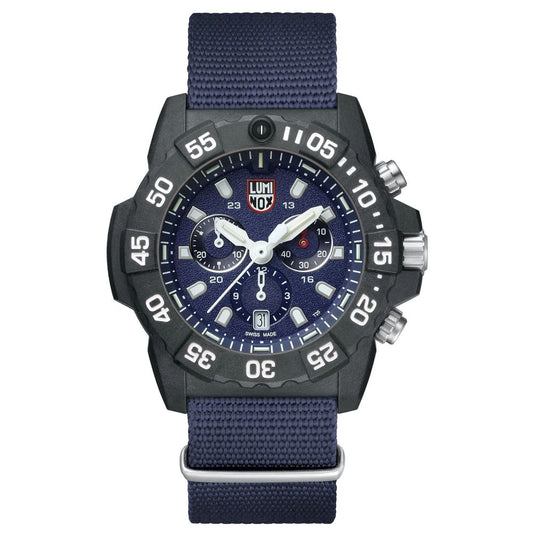Luminox Men's Black Rubber Sport Watch with Blue Dial