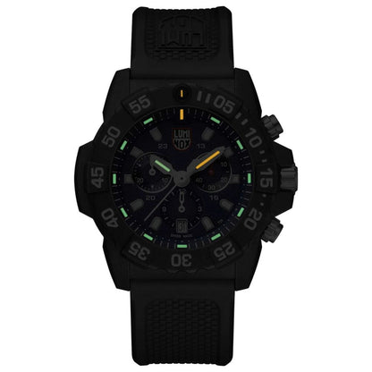 Luminox Men's Black Rubber Sport Watch with Blue Dial