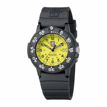 Luminox Men's Black Rubber Sport Watch with Yellow Dial