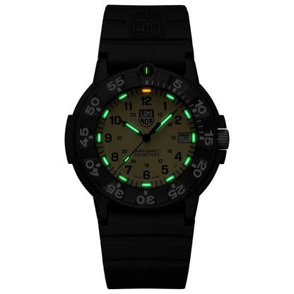 Luminox Men's Black Rubber Sport Watch with Yellow Dial
