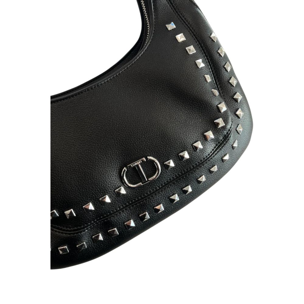 Twinset Black PU Women Shoulder Bag