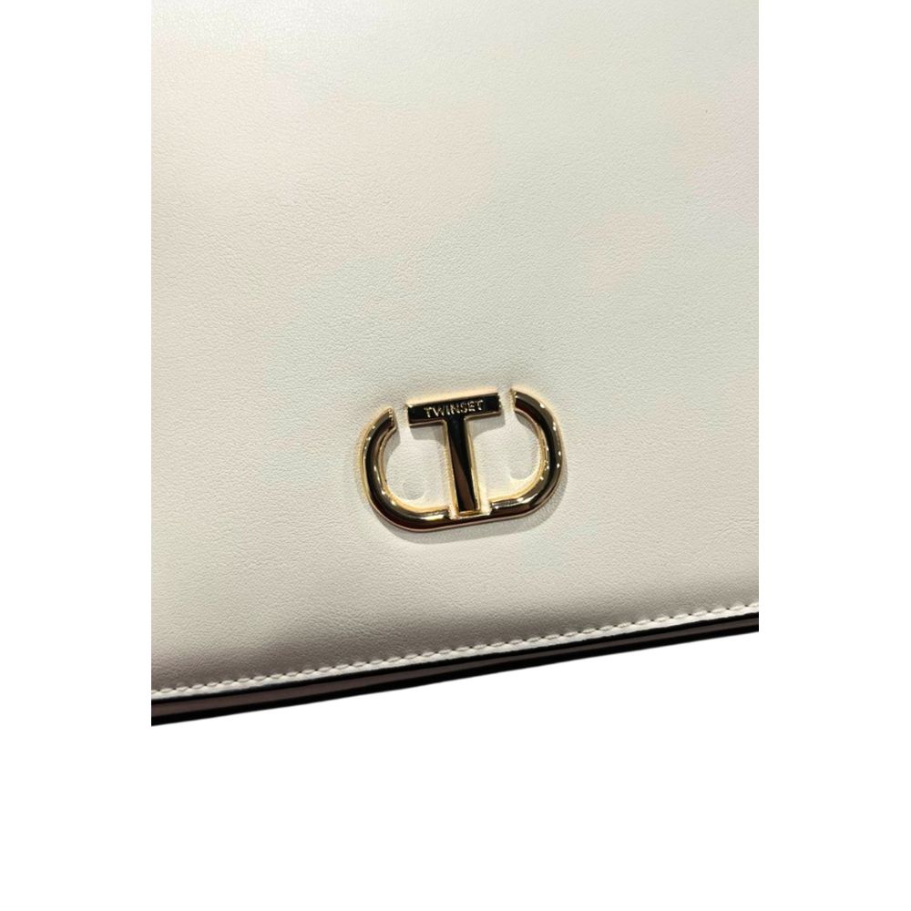 Twinset White PU Women Crossbody Bag