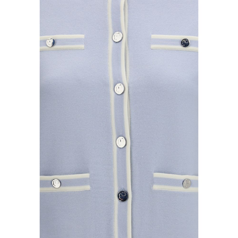 Tory Burch Kendra Blue Wool Cardigan