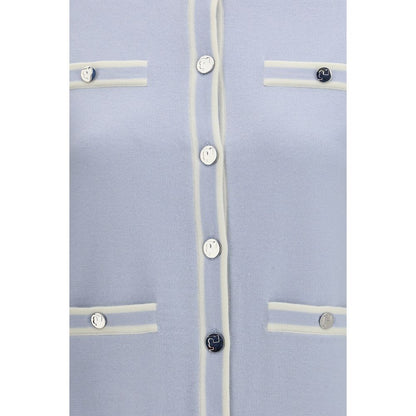 Tory Burch Kendra Blue Wool Cardigan