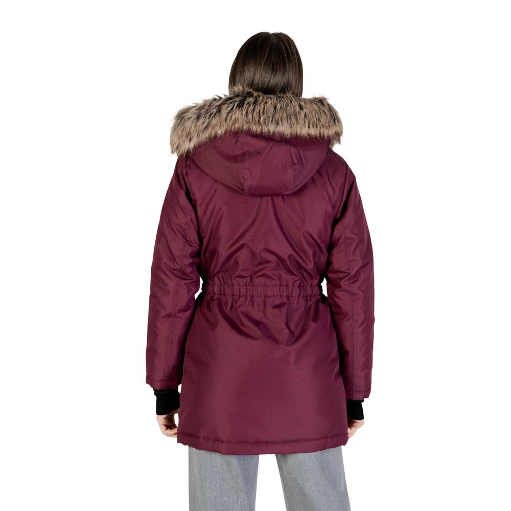 Only ONLIRIS FUR Bordeaux Polyester Parka