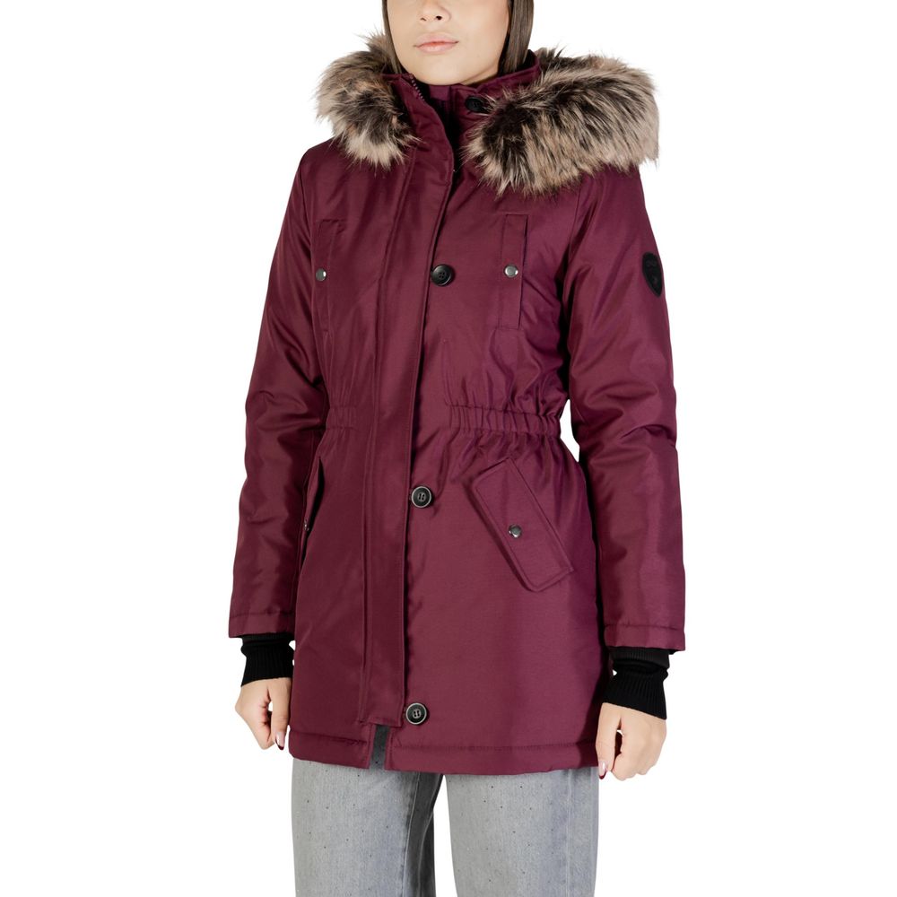 Only ONLIRIS FUR Bordeaux Polyester Parka