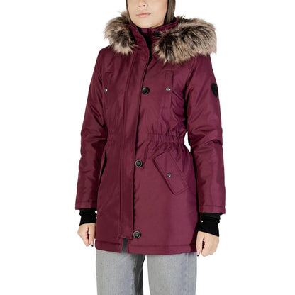 Only ONLIRIS FUR Bordeaux Polyester Parka