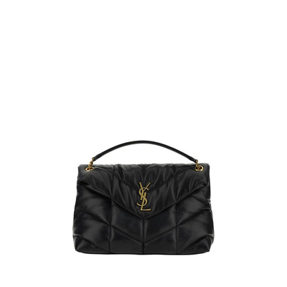 Saint Laurent LouLou Medium Black Lamb Leather Shoulder Bag