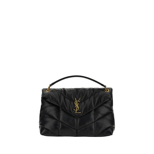 Saint Laurent LouLou Medium Black Lamb Leather Shoulder Bag