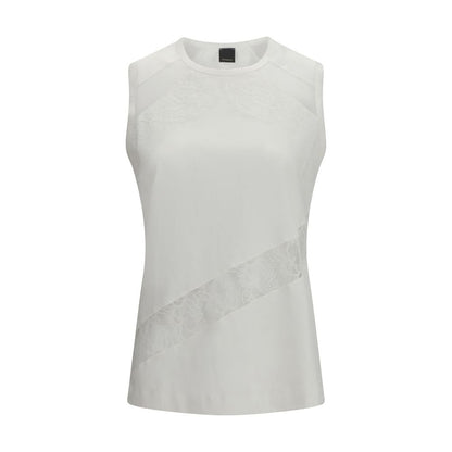 PINKO White Cotton Sleeveless T-Shirt - The Top Molly