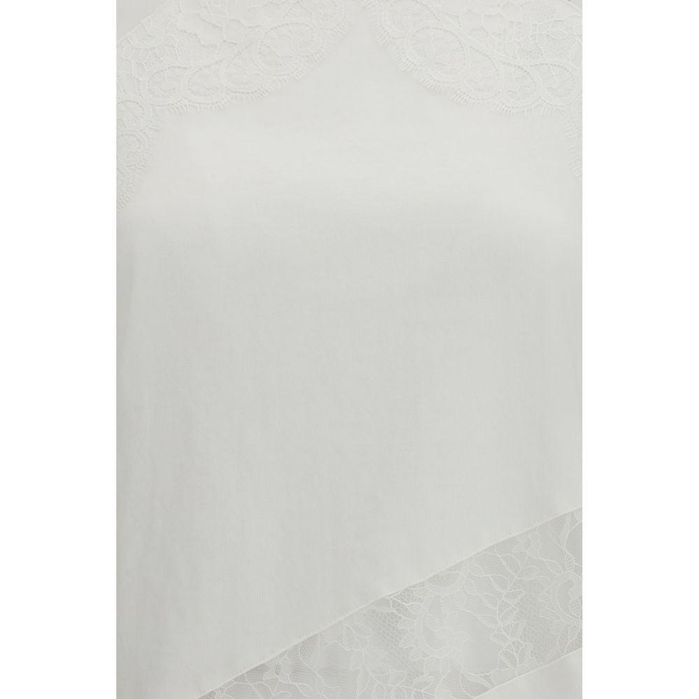 PINKO White Cotton Sleeveless T-Shirt - The Top Molly
