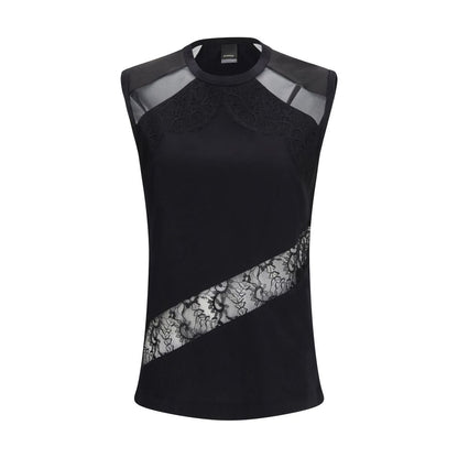 PINKO Black Cotton T-Shirt - Top Molly