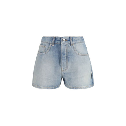 Off-White Blue Denim Shorts - The Doll Denim Shorts