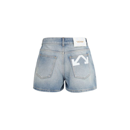 Off-White Blue Denim Shorts - The Doll Denim Shorts
