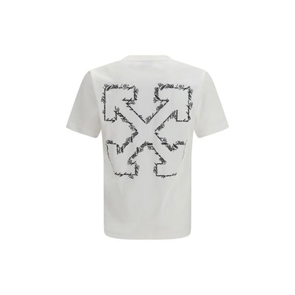 Off-White Script Arrow T-Shirt in White Cotton