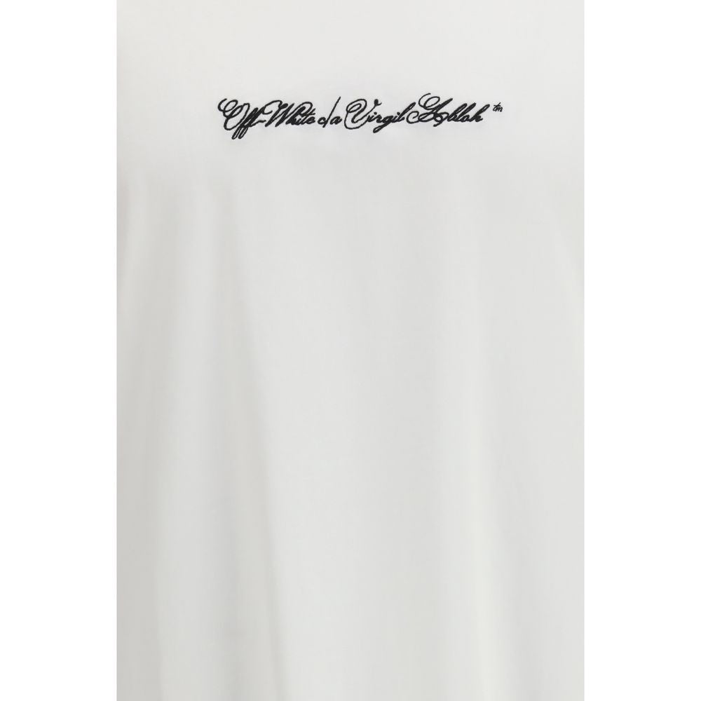 Off-White Script Arrow T-Shirt in White Cotton