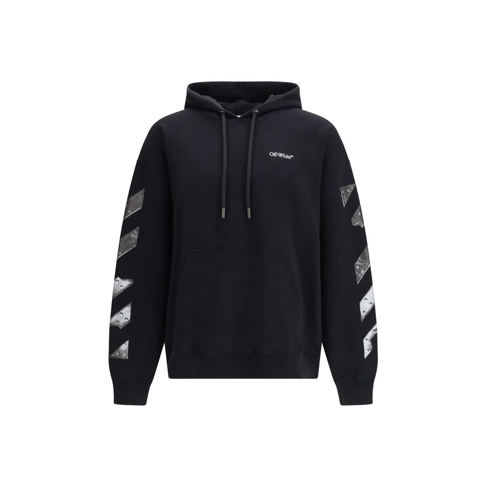 Off-White Metal Arrow Skate Hoodie in Black Cotton