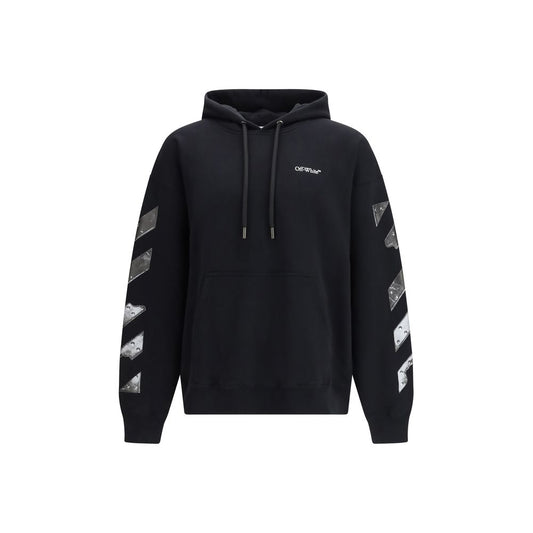 Off-White Metal Arrow Skate Hoodie in Black Cotton