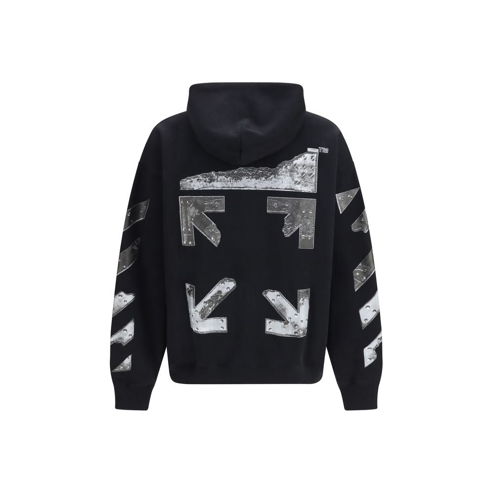 Off-White Metal Arrow Skate Hoodie in Black Cotton