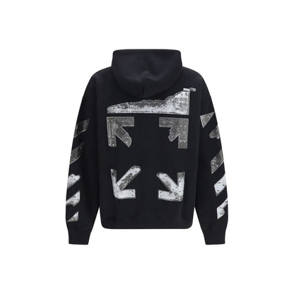 Off-White Metal Arrow Skate Hoodie in Black Cotton