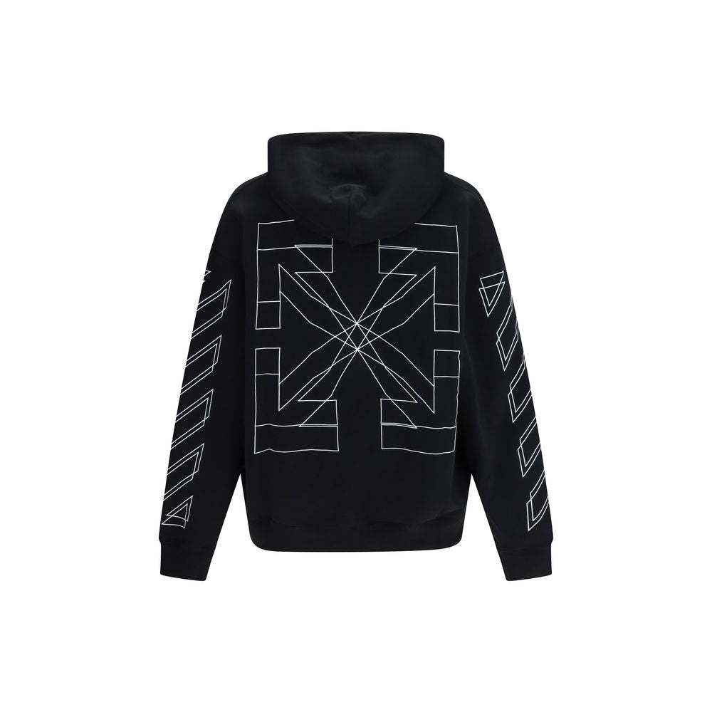 Off-White Big Double Arrow Skate Hoodie - Black Cotton Sweatshirt
