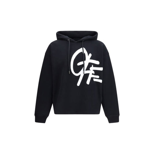 Off-White Black Cotton Sweatshirt: Shared Spray Hoodie