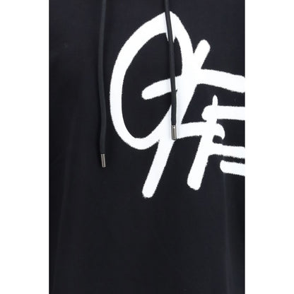 Off-White Black Cotton Sweatshirt: Shared Spray Hoodie