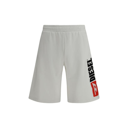 Diesel P-Crow-Div White Cotton Bermuda Shorts