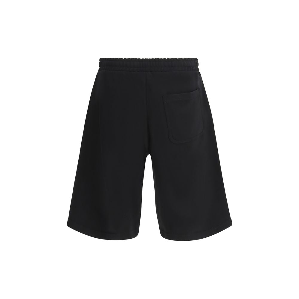 Diesel Black Cotton Bermuda Shorts - P-Crow-Div Track Shorts