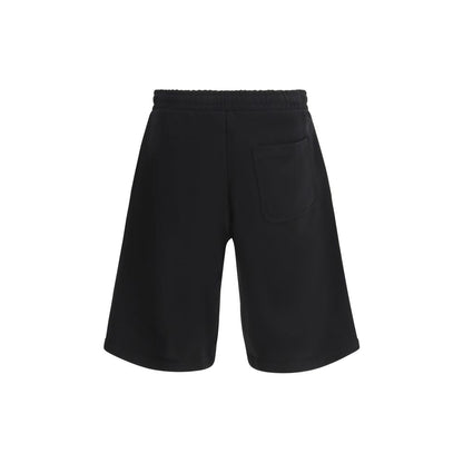 Diesel Black Cotton Bermuda Shorts - P-Crow-Div Track Shorts