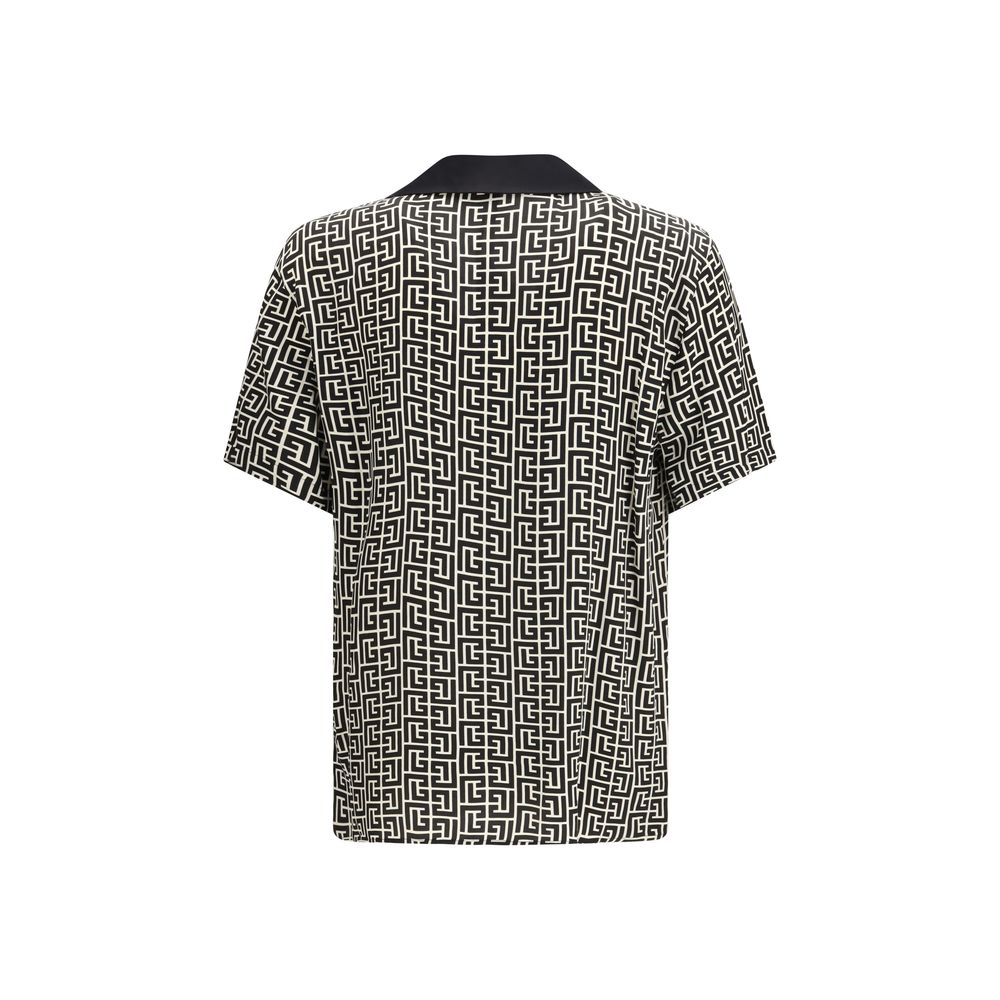 Balmain Monogram-Print Pyjama Top Sleepwear