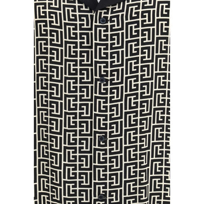 Balmain Monogram-Print Pyjama Top Sleepwear