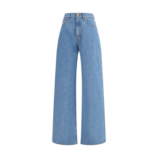 Blazé Milano Nariida Wide Leg Blue Cotton Jeans