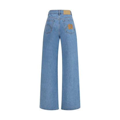 Blazé Milano Nariida Wide Leg Blue Cotton Jeans