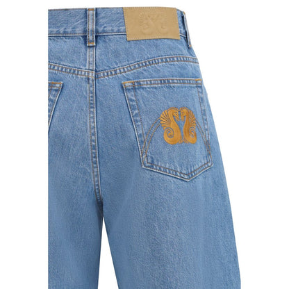 Blazé Milano Nariida Wide Leg Blue Cotton Jeans