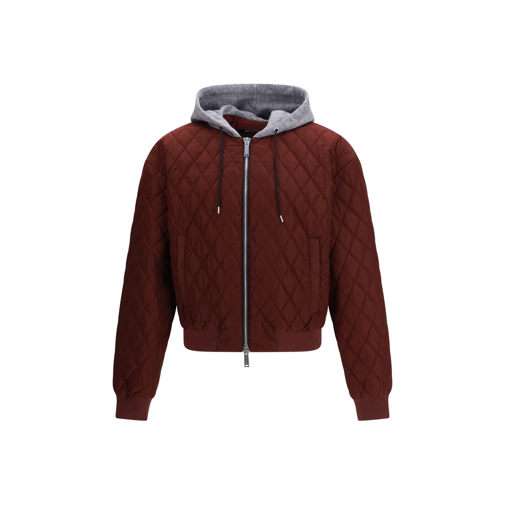 Dsquared² Bordeaux Fabric Bomber Jacket