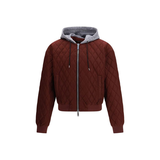 Dsquared² Bordeaux Fabric Bomber Jacket