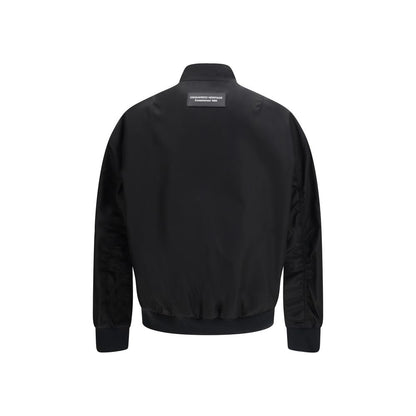 Dsquared² Black Polyamide Bomber Jacket
