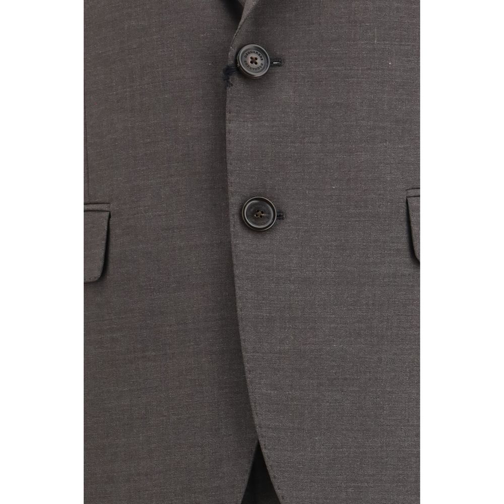 Dsquared2 Gray Fleece Wool Two-Piece Suit - Modern Elegance Redefined