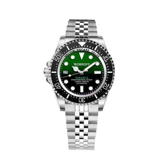 Bobroff Silver Stainless Steel Sport Watch