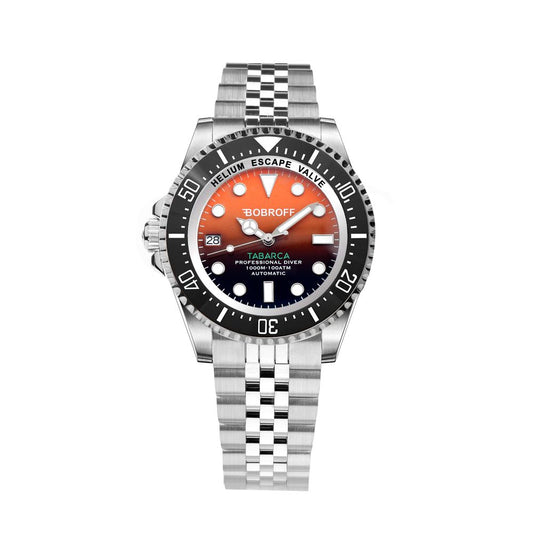 Bobroff Men's Sport Watch, Stainless Steel, Silver, 100ATM