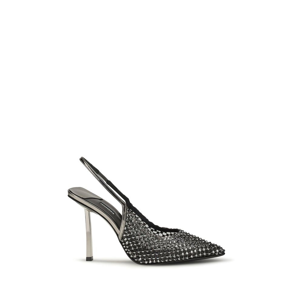 LE SILLA Black Nylon Pumps - Gilda