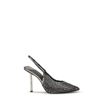 LE SILLA Black Nylon Pumps - Gilda