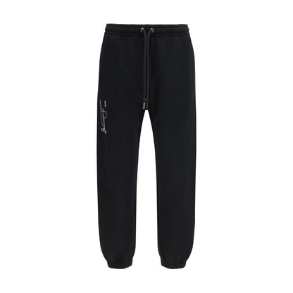 Off-White Black Cotton Joggers - Arrow Cuffed Sweatpants