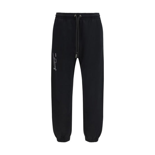 Off-White Black Cotton Joggers - Arrow Cuffed Sweatpants