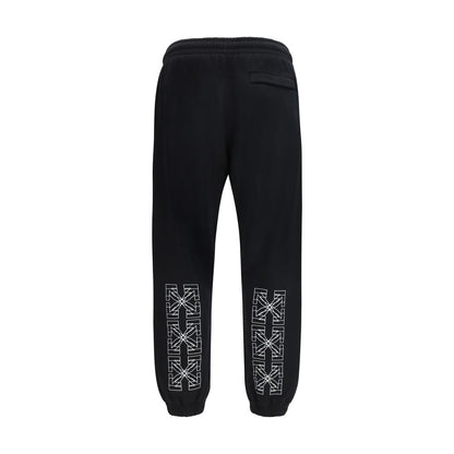 Off-White Black Cotton Joggers - Arrow Cuffed Sweatpants