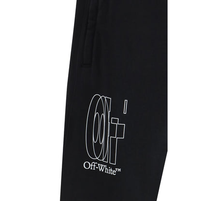 Off-White Black Cotton Joggers - Arrow Cuffed Sweatpants