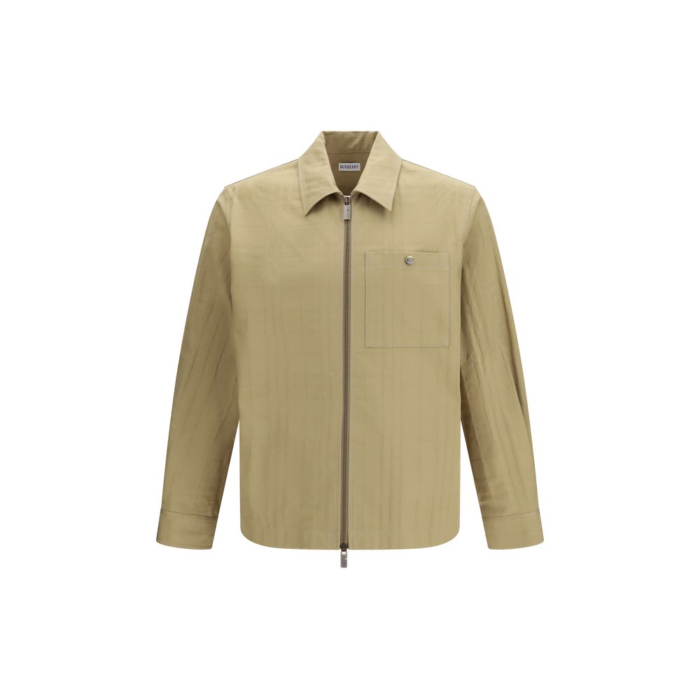 Burberry Check Cotton Zip Shirt Jacket