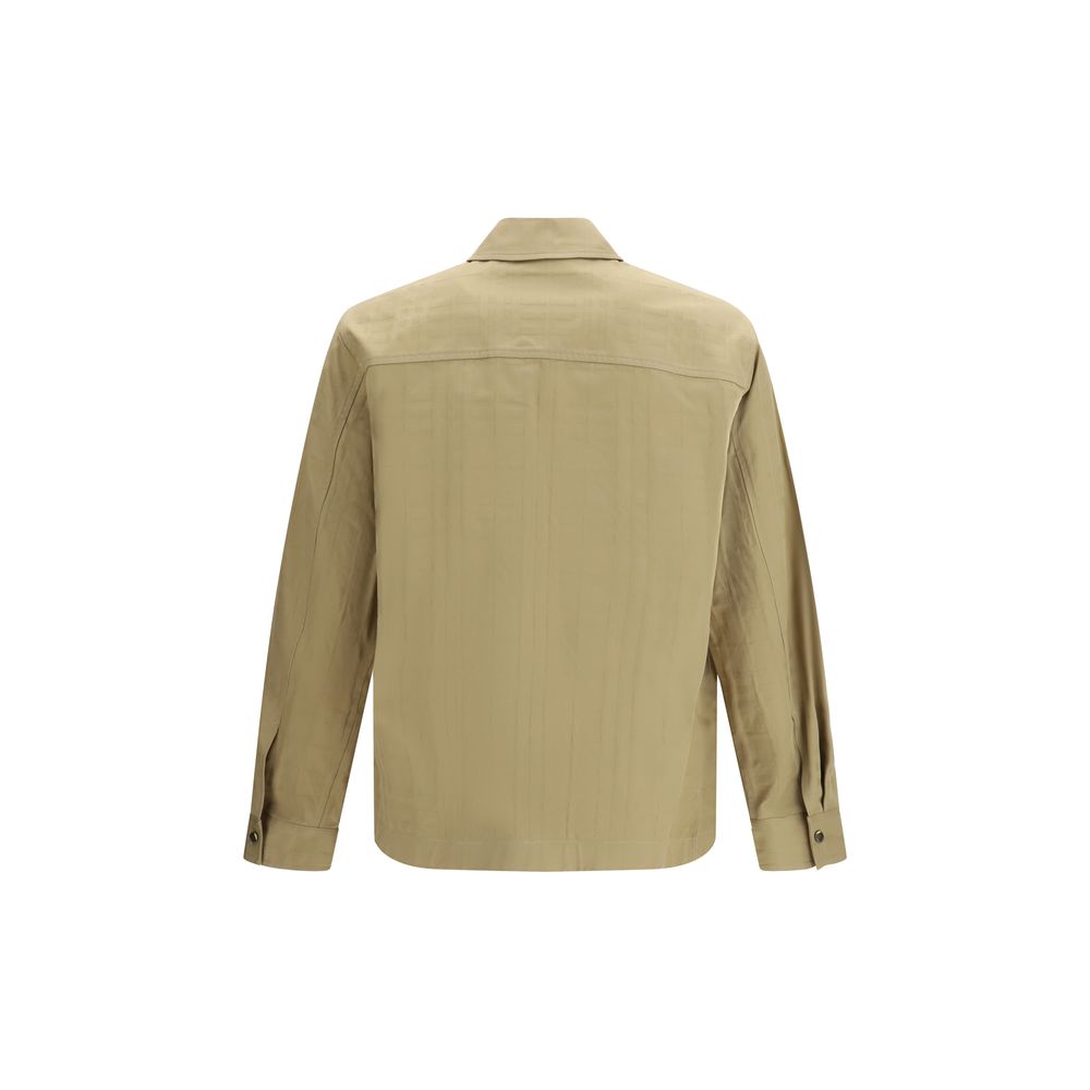 Burberry Check Cotton Zip Shirt Jacket