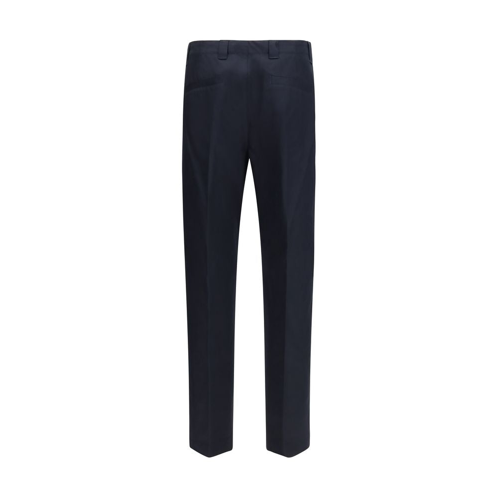 Gucci Blue Cotton Twill Pants: Contemporary Elegance Redefined